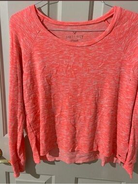 American Eagle Outfitters Coral Heather Crew Neck Sweater